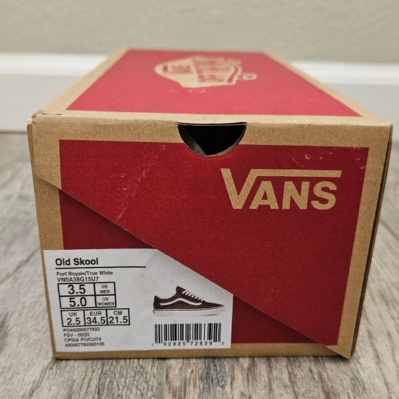 Vans Old Skool Burgundy Sneakers Size 3.5 Men and 5 Women - Picture 12 of 12